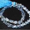 Natural Blue Topaz Faceted Onion Drops Briolette Beads Strand Sold per 6 beads and Size 3.5mm approx. Blue topaz is the state gemstone of the US state of Texas. Naturally occurring blue topaz is quite rare and also a birthstone for November. 